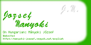 jozsef manyoki business card