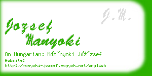 jozsef manyoki business card